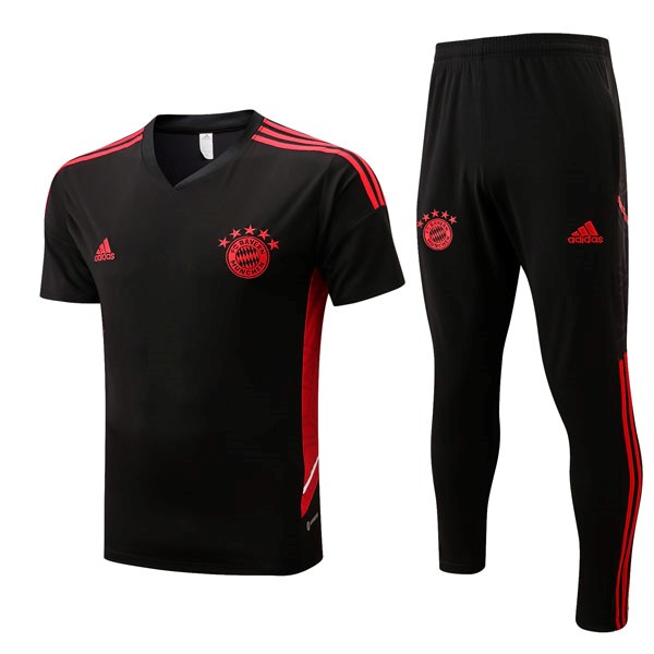 Camiseta Bayern Munich Conjunto Completo 2022/2023 Negro Rojo